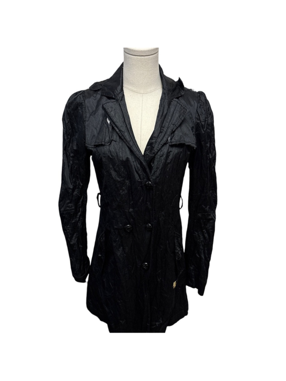 Betsey Johnson ruffle trench - size M
